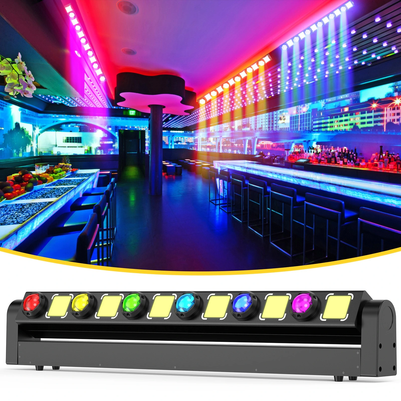 خرید رقص نور مووینگ سوییپر LED SMD فول کالر | انتخاب حرفهای برای تالار، عروسی و دیجی