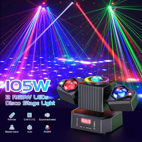 قیمت رقص نور مووینگ دوبازو خانگی | حرفهای ترین رقص نور جدید GH Light